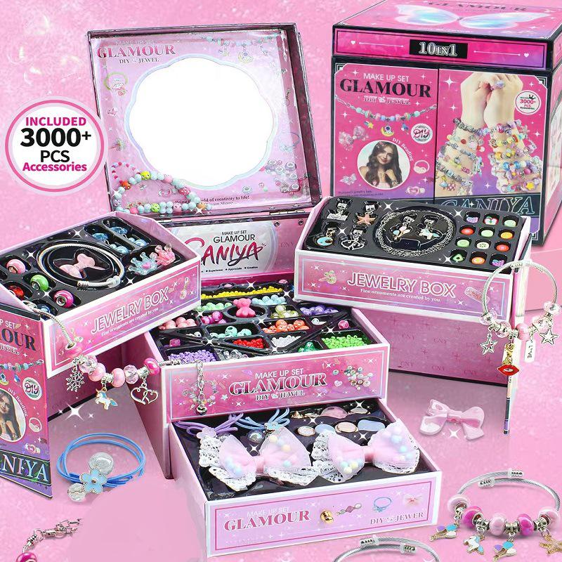 

DIY Beaded Jewelry Kit: Handmade Bracelets & Necklaces for Girls