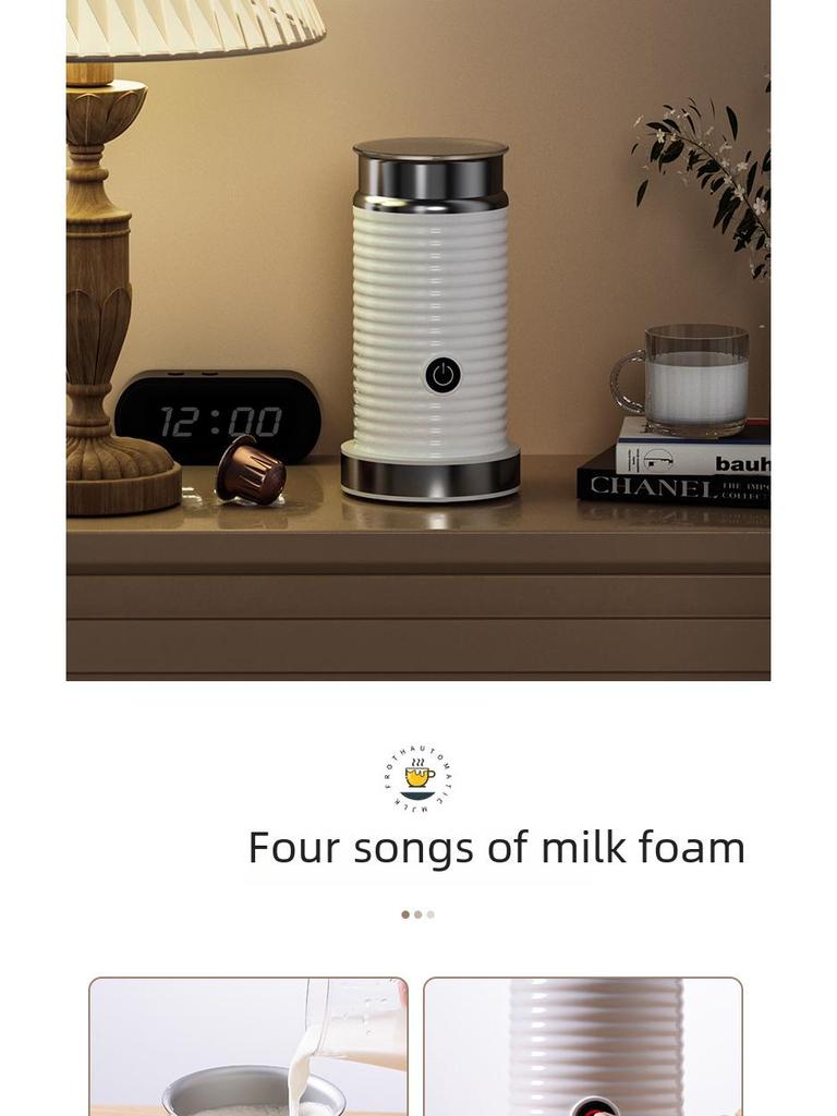 Automatisk elektrisk melkeskummer for varm og kald kaffe, latte art og husholdningsbruk
