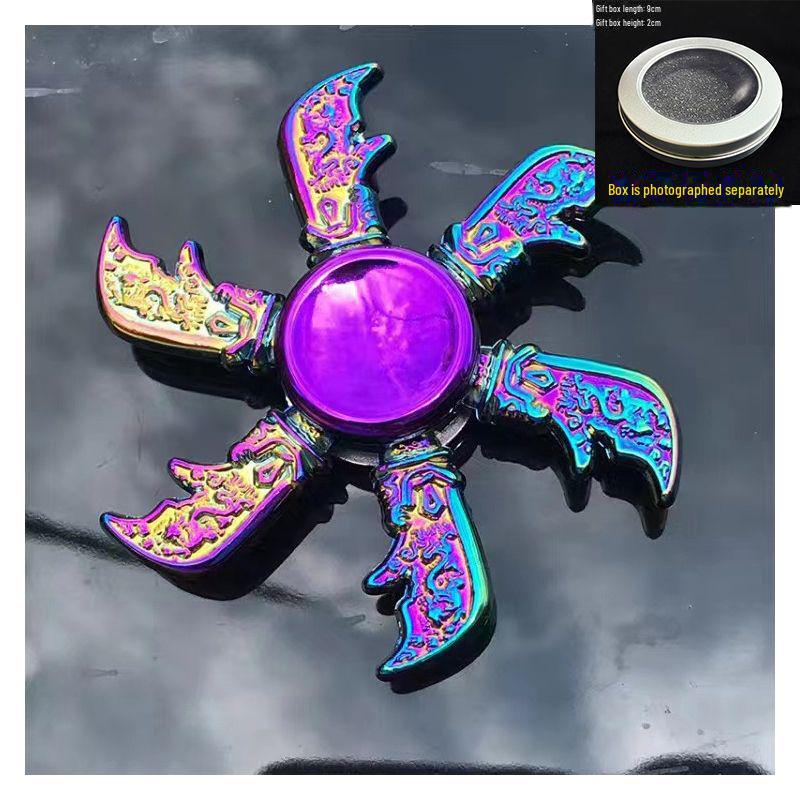 Leuchtendes, buntes Fingergyroskop aus Metall – cooles Dekompressionsspielzeug als Geschenk für Jungen und Schüler