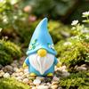 Waterproof Garden Accents 2Pcs Gnome Statue, 3D Printed Faceless Dwarf Figurine, Cute Desk Outdoor Decorative Figures Micro Landscape Decor
