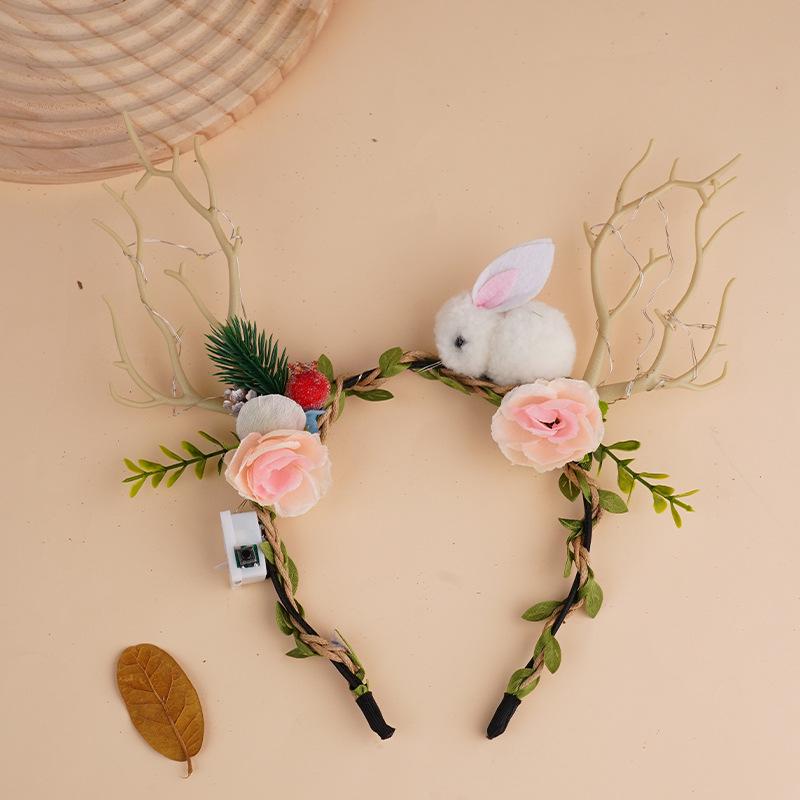 Świecące Świąteczne Akcesoria do Włosów Bałwana: Świecąca opaska i spinka do włosów dla dorosłych i dzieci