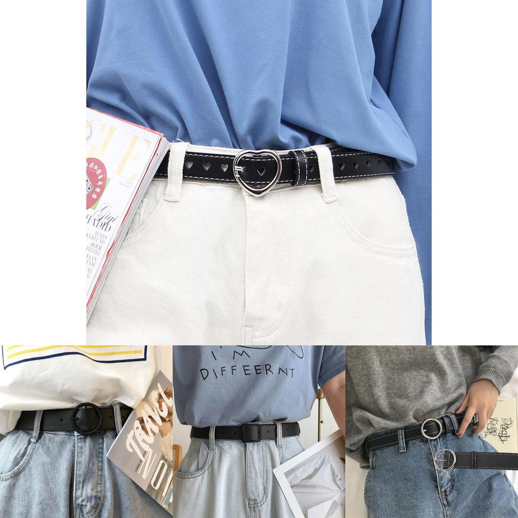 Sleek Womens Belt In Black With Various Stylish Buckles Ideal For Fashion Forward Youth