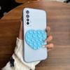 Heart Shape Suction Cup Phone Case for Realme 7 4G,Narzo 20 Pro Semi Transparent Matte Shockproof Soft TPU Cover