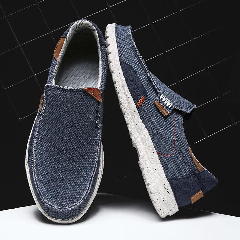Herrenschuhe Klassische Denim Canvas Schuhe Atmungsaktive Freizeitschuhe Bequeme Slipper Loafer Herren Fahrschuhe Chaussure Hommes