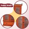 1/12 Dollhouse Miniature Furniture Micro Scene Storage Cabinet Craft Display Wooden Prop with Drawer