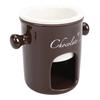 Chocolate Melting Cup Multifunctional Stylish Ceramic Fondue Mug with Fork for Ice Cream Cheese