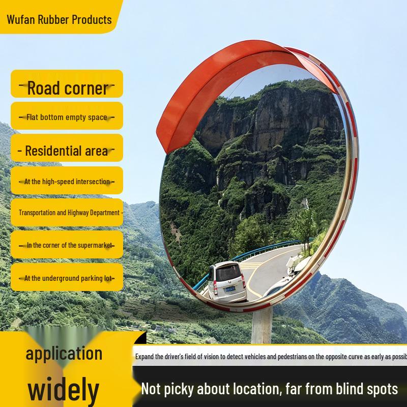 Indoor/Outdoor Convex Safety Mirror for Parking Lots and Garages