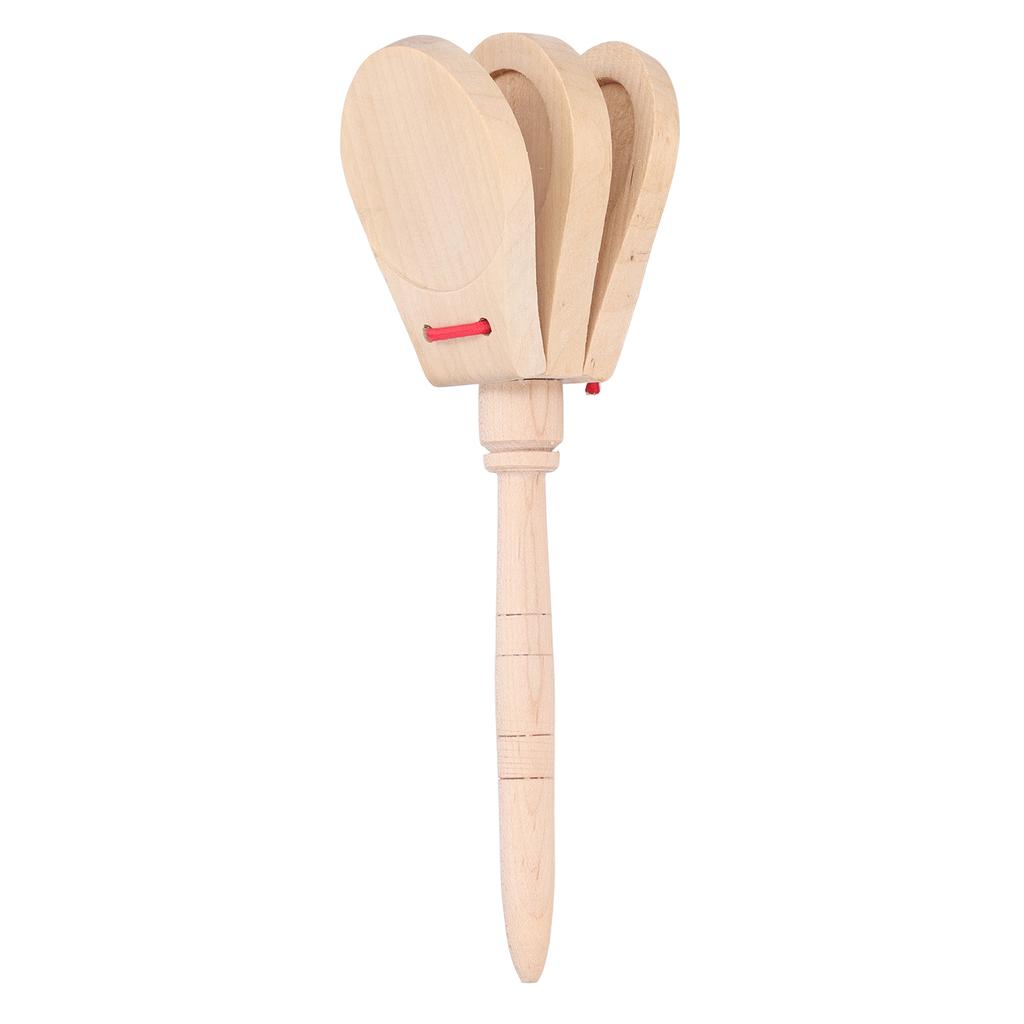 Castanets Safe Wood Material Soft Sound Portable Developing Musical Sense Educational Hand Castanets Toys for Kids