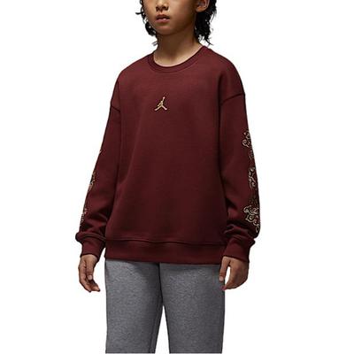Jordan Sweatshirt FW25 Flight New Year Edition Crew Neck Pullover Knit Long Sleeve Kids Kids Sweatshirts IR8375-644