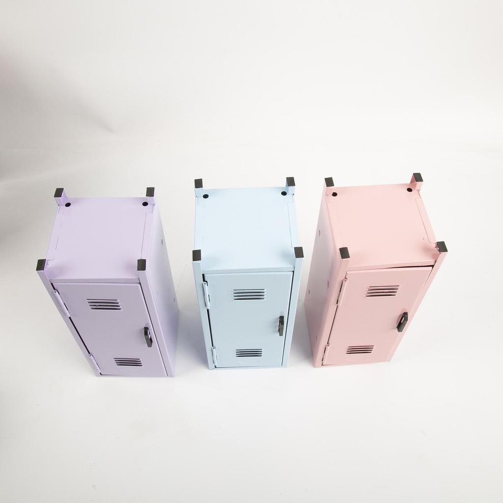 Multi-color Metal Storage Box with Lock - Desktop Cosmetic Organizer & Money Safe