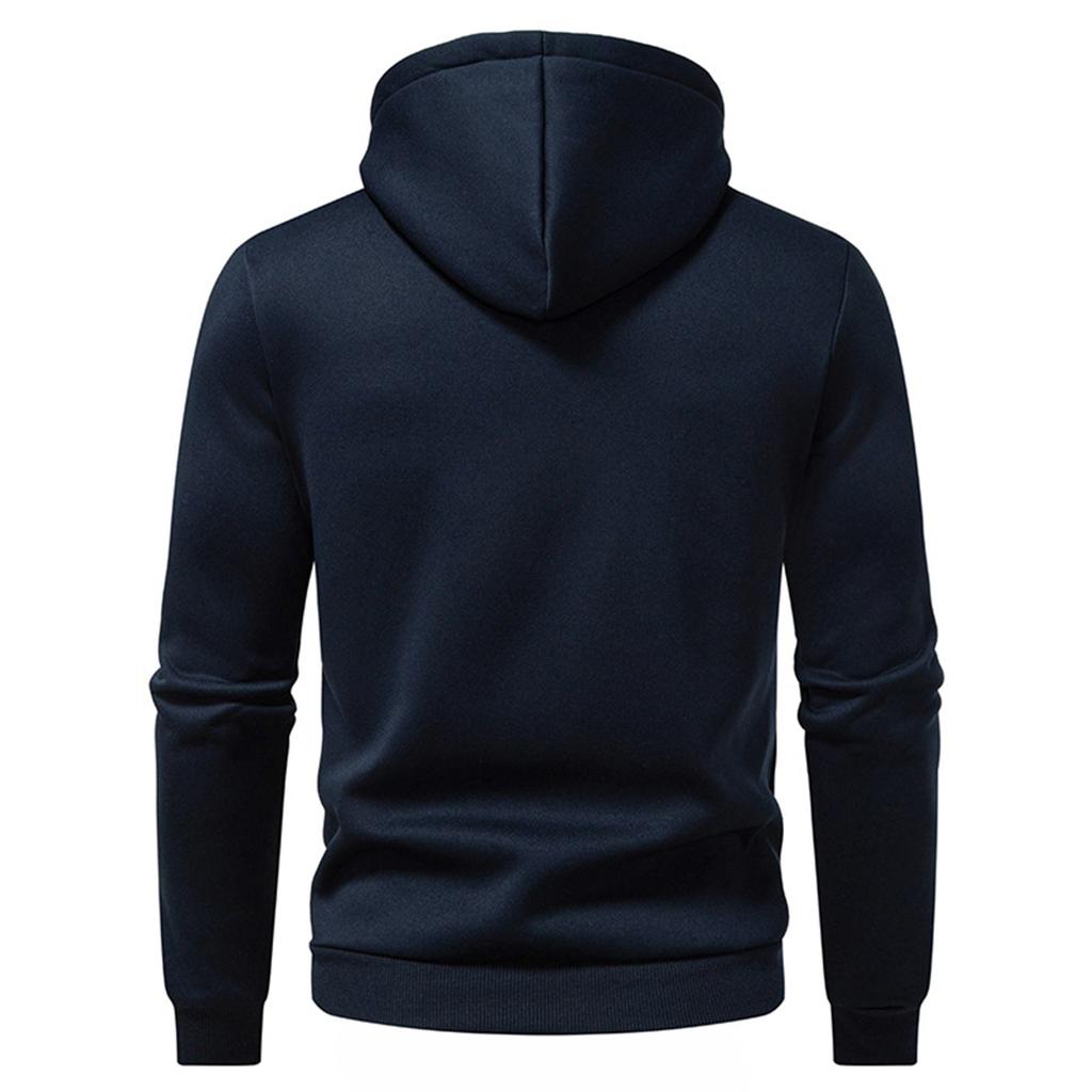 Men's Solid Color Sweatshirt Hoodie Men's Sports Large Size Casual Sweatshirt