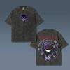 T-shirt Oversize Lavata Stampa Gengar Vintage Lavata a Maniche Corte da Uomo e Donna Moda Estiva 2026 Abbigliamento