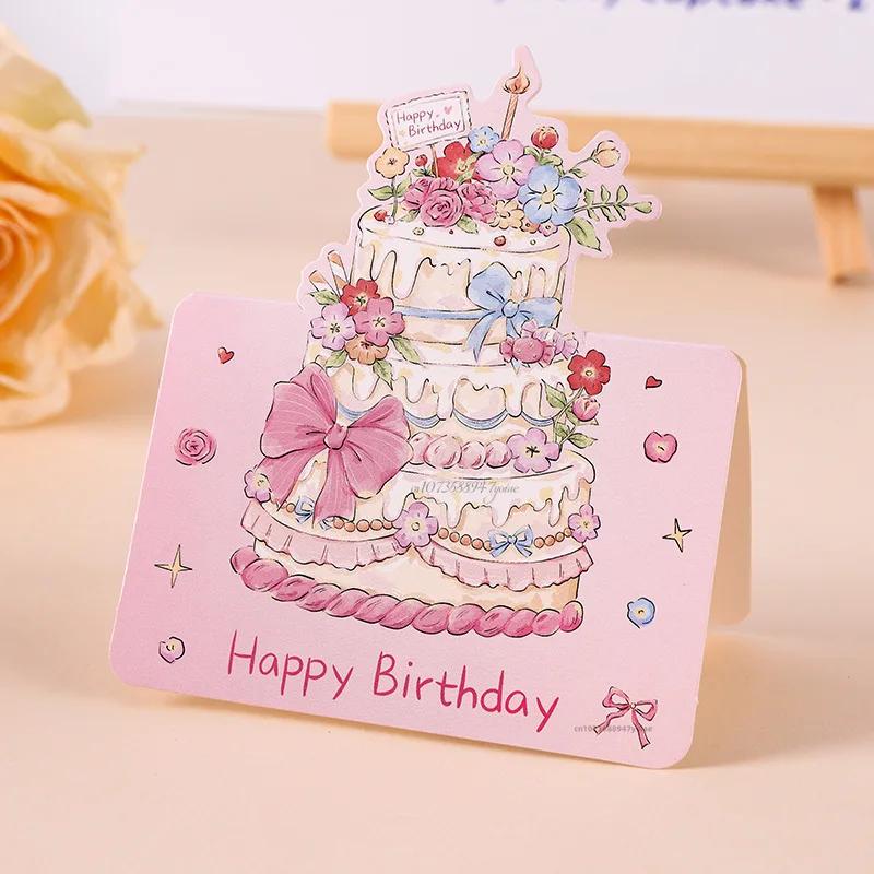 

10 PCS Happy Birthday Card Colorful Greeting Card Gift for Kids Birthday Party Gift of Friend Birthday Tarjetas De Invitacion 10pcs