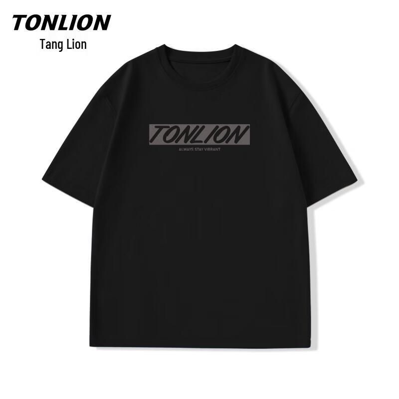 Унисекс хлопковая футболка TonLion с круглым вырезом