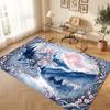 Christmas Winter Theme Crystal Velvet Floor Rug Personalized Custom Name Text Warm Carpet Home Decoration