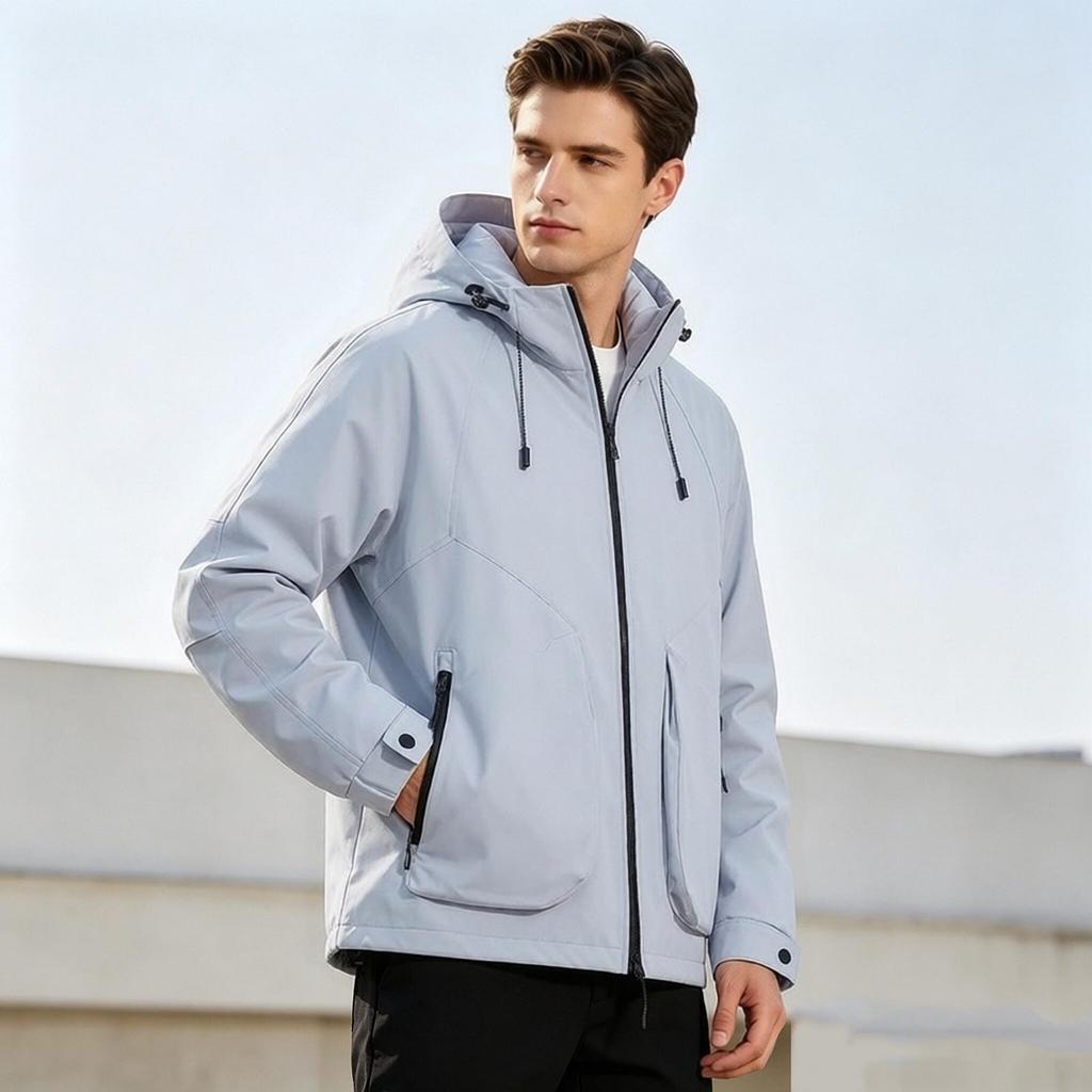 Men's Outdoor Lightweight Soft Jacket Windproof Breathable for Spring Hiking