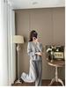Women's V-Neck Knit Set - Autumn Fashion, Solid Color Two-Piece Trousers and Top