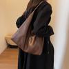 Fashion Design Leather Shoulder Bag for Women 2024 Tend Female Simple Big Underarm Hobo Bag Handbags and Purses