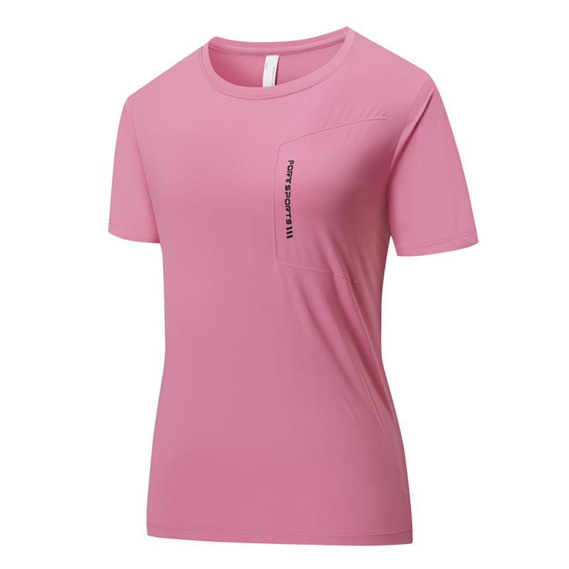 T-shirt da Donna Estiva per Esterno Girocollo Asciugatura Rapida Sport Montagna Traspirante Sottile Manica Corta Donna