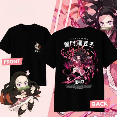 Tričko Demon Slayer Kamado Nezuko z čisté bavlny pro léto 2026, pánská a dámská móda, ležérní, cosplay, krátký rukáv