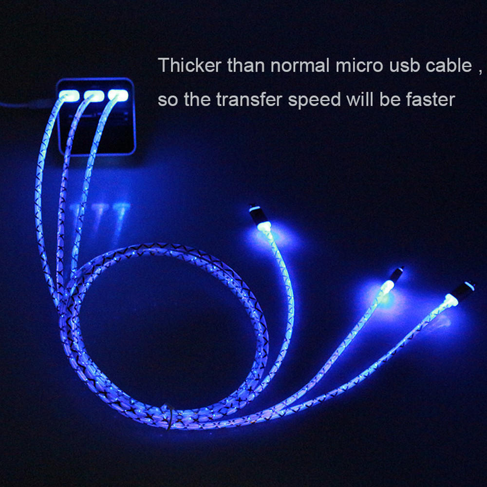 

Мода LED Micro USB зарядный кабель зарядки шнур