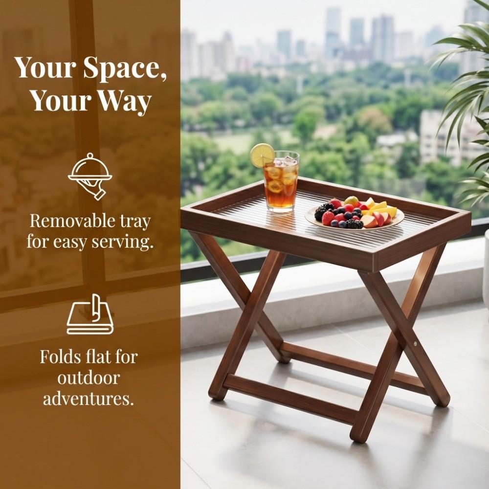 Stabile Basis Holz Kleiner Tisch Stabil Mini Beistelltisch Tisch Klappbarer Couchtisch Camping Terrasse