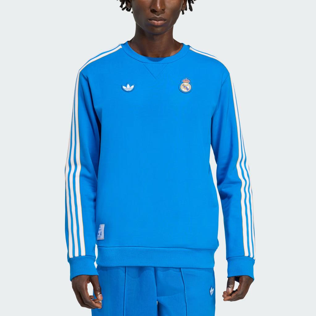 adidas Originals Ss25 Gestreifter Rundhals-Pullover Langarm-Sweatshirt Herren sweatshirt JN3066
