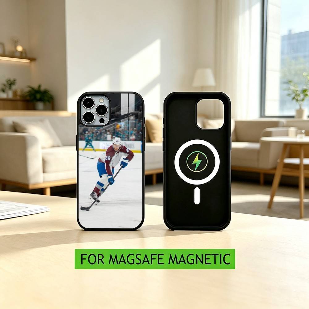 Hockey Player Nathan MacKinnon Phone Case For iPhone17,16,15,14,13,12,11 Plus,Pro Magnetic For Magsafe Wireless Charging