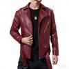 2026 Spring Autumn Men Moto Biker Leather Jackets Men Korean Slim Fit Turn Down Collar Pu Leather Coats Male Motorcycles Jacket