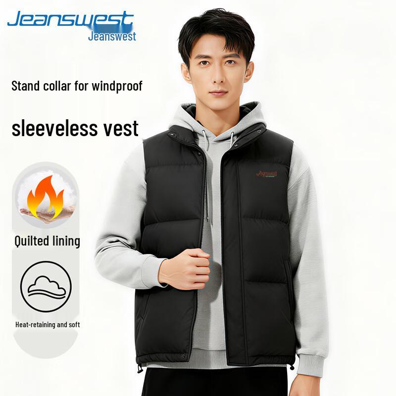 Jeanswest Men's Winter Padded Letter Print Vest
