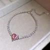Zircon Rose Pendant Bracelet: Luxurious Light Bangle for Elegant Women