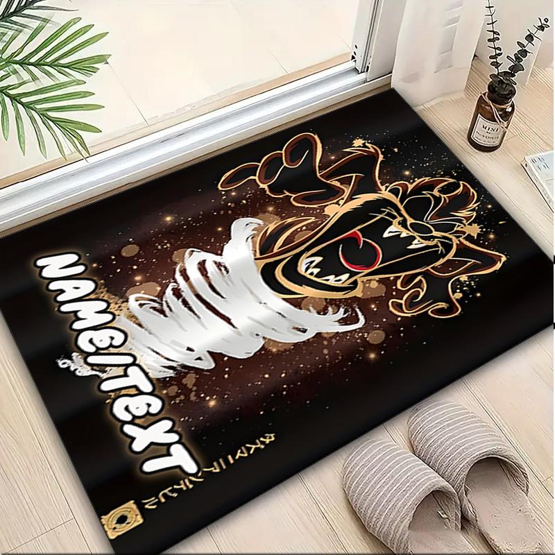 1PC Custom Name "Dark Fantasy Beast" Theme Floor Mat Ideal for Living Room, Game Rooms, Office, Bedroom,Floor Mat Playful Design