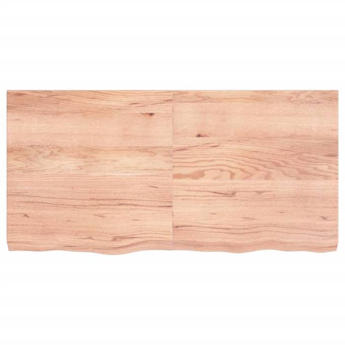 VidaXL Wall Shelf Light Brown 120x60x6cm Solid Oak Wood Treated 363699