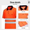 QIANYIYANG Reflective Quick-Dry Safety Work Polo T-Shirt
