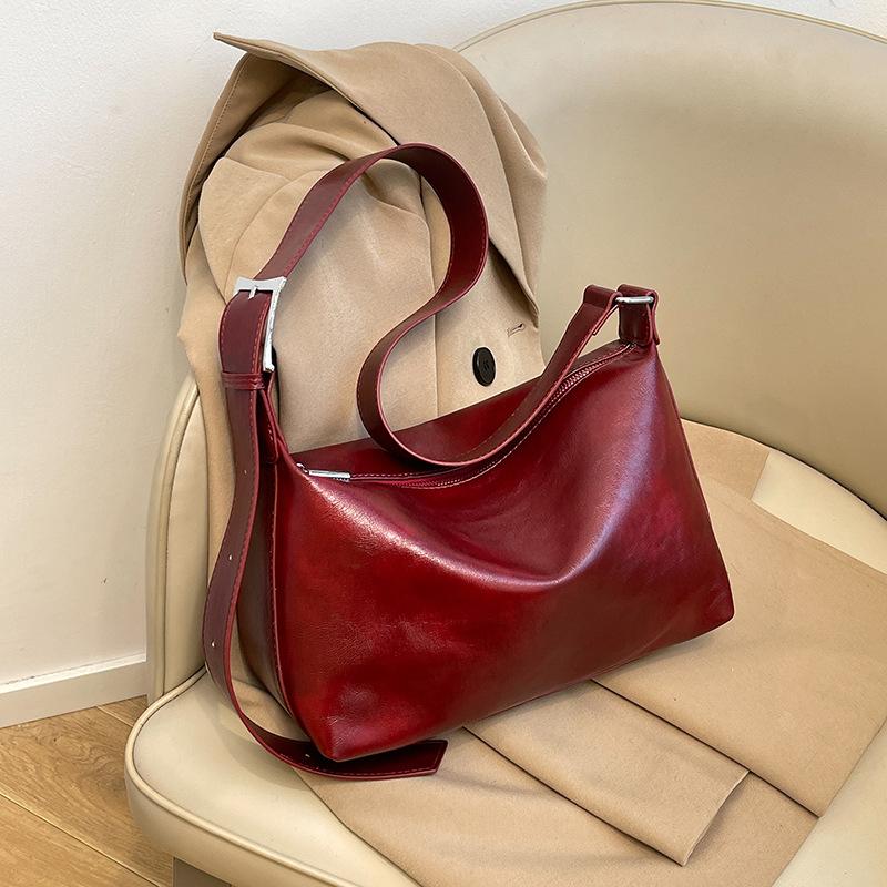 Retro Single Shoulder Armpit Bag, Pillow Bag, Women's Premium Sense Large Capacity Bag, Women's Large Oblique Span Bag