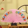 Home Decor Antique Spanish Wooden Fan Traditional Classic Hand-painted Fan Colorful Decorative Folding Fan Photography Prop