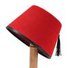 Cappello turco esotico Copricapo a tema marocchino con nappe nere Cappello Fez Cappello a tema egiziano Copricapo unico