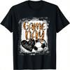 Fußball Spieltag Damen Leopard Gepard Muster Fußball Fan T-Shirt(1)