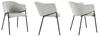 LAPO Swivel Chair Upholstered In Light Beige Fabric