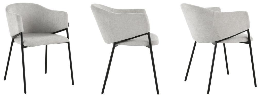 LAPO Swivel Chair Upholstered In Light Beige Fabric