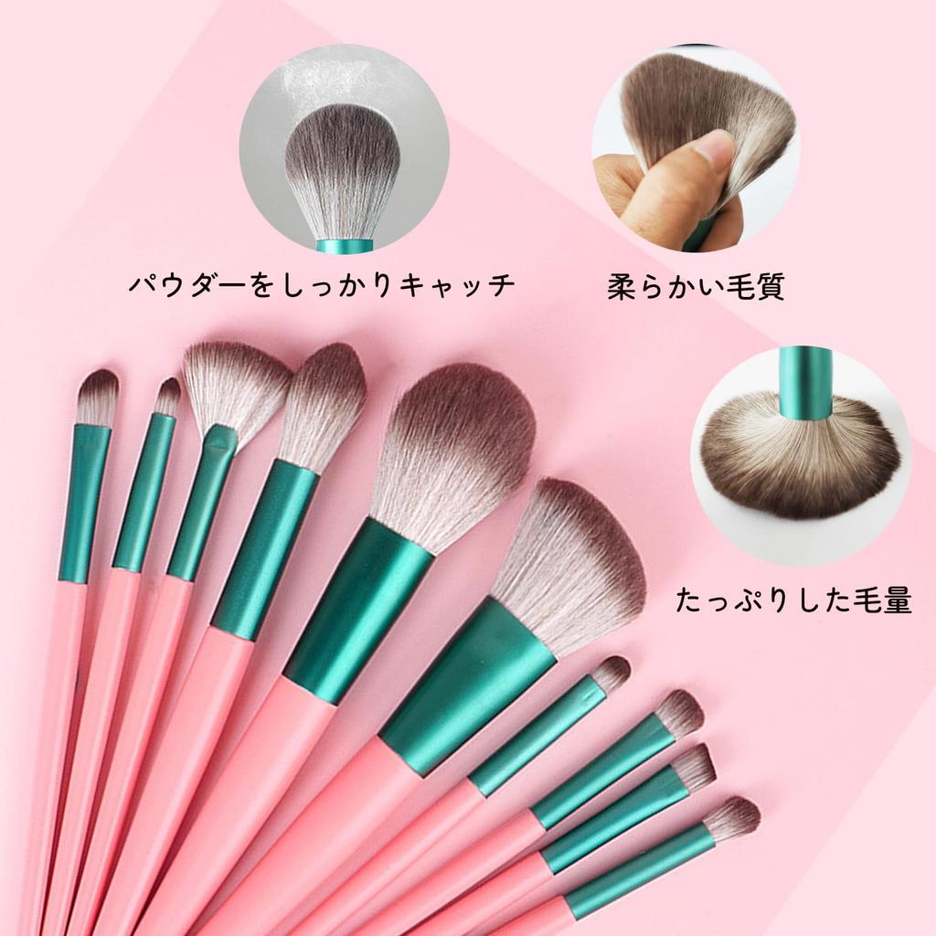 Derpilo Makeup Brush 10 with Cosmetic Storage and Premium Wood Premium Fiber Makeup Eyeshadow Concealer Nose Shadow Everyday Makeup Suitable for