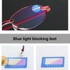 Fashion Anti Blue Light Blocking Reading Glasses for Women Rimless Presbyopia Eyeglasses Magnifying Ladies Classic Style Eyewear