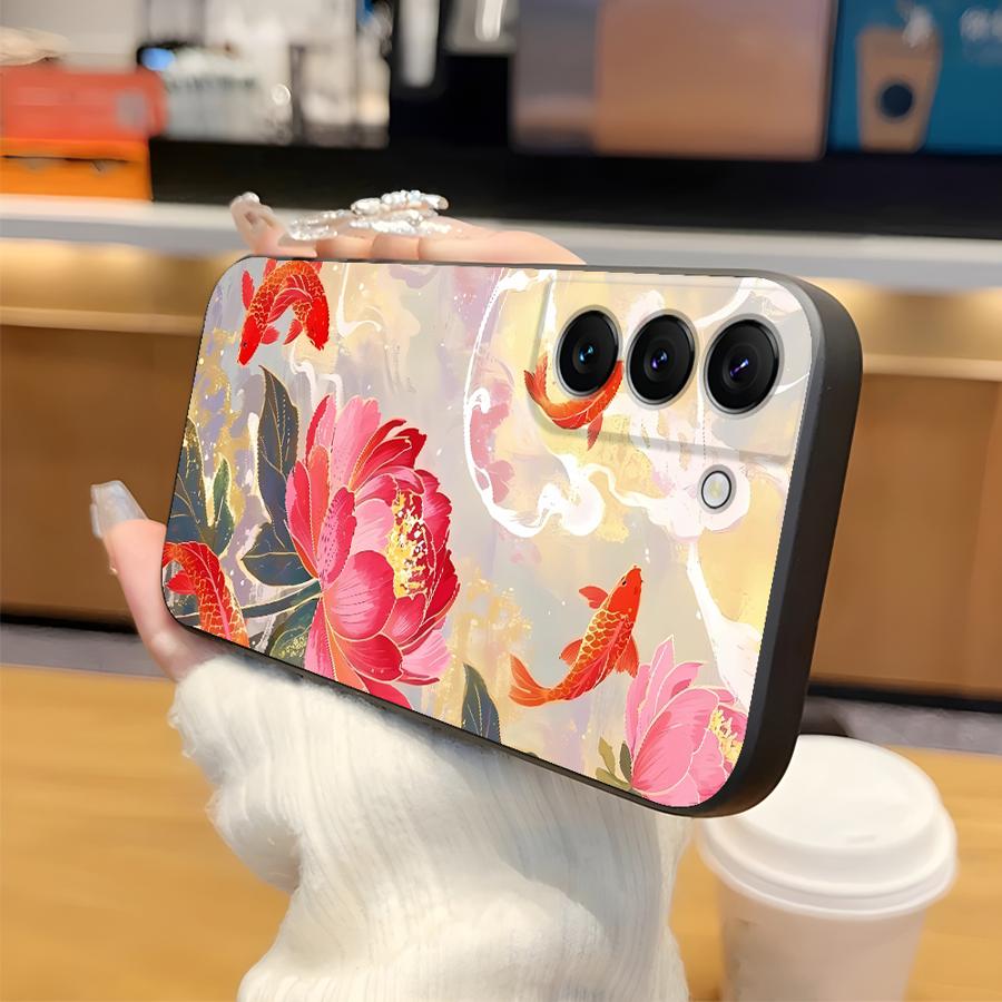 Funda Phone Cover Case for Samsung Galaxy S26 Ultra S25 Plus S23 S20 Ultra S21 FE S24 Note 20 8 9 10 S10 S9 Oil Painting Flower