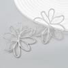Chic European & American Statement Alloy Flower Earrings - Vintage Elegant Style for Women