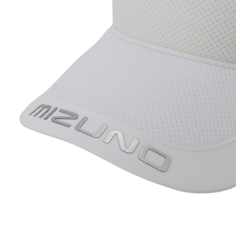 Mizuno Mesh E2MWB222 Women's Visor, Logo, Deodorizing, White,