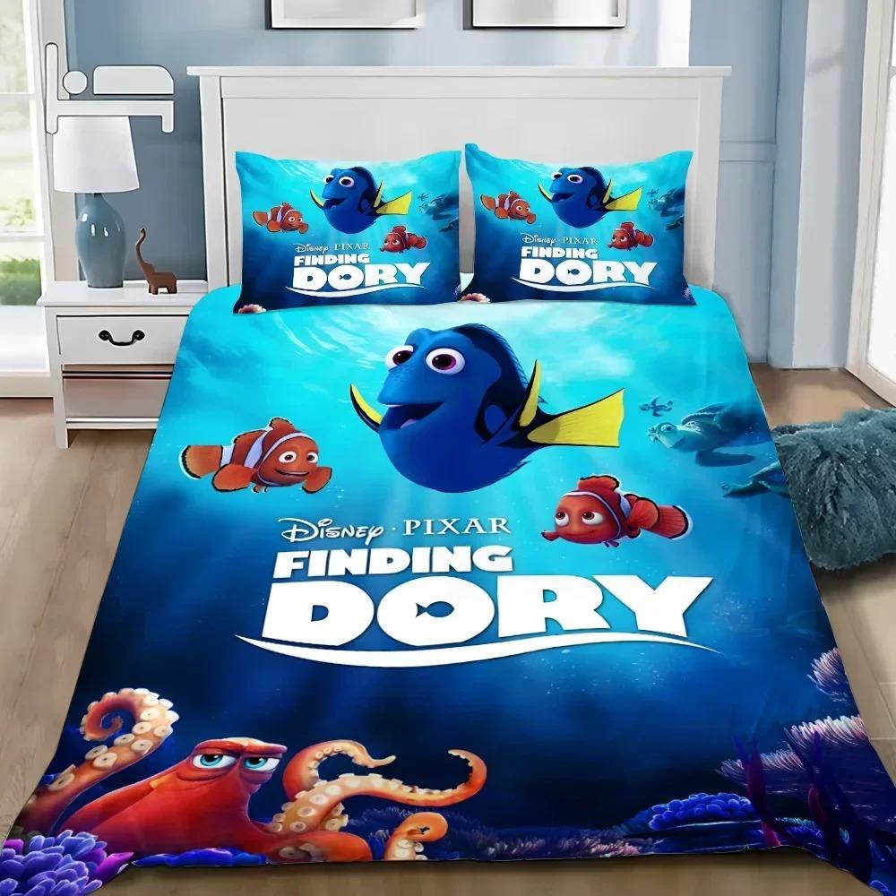 Cartoon Duvet Cover Pillowcase Bedding Set Finding NemoS Adult Boy Girl Bedroom Decoration Children Single Double Large Size