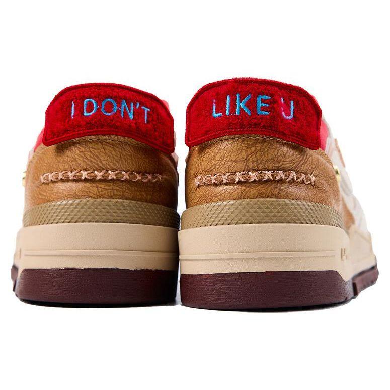 Disney X Li Ning 001 BTC Pinocchio Series Non-Slip Wear-Resistant Low-Top Skate Shoes Men sneakers White Brown Red AGCT059-1