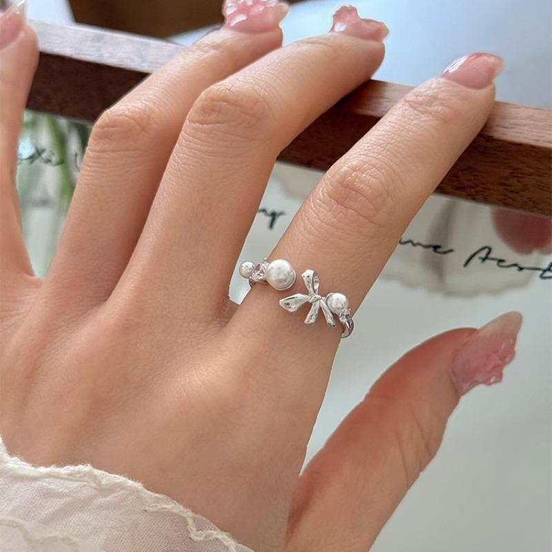 Anello Semplice Retrò Industria Pesante Argento Sterling 925 da Donna Senso di Alta Gamma Lusso Leggero Coreano Ins Vento Freddo Design di Nicchia Gioielleria