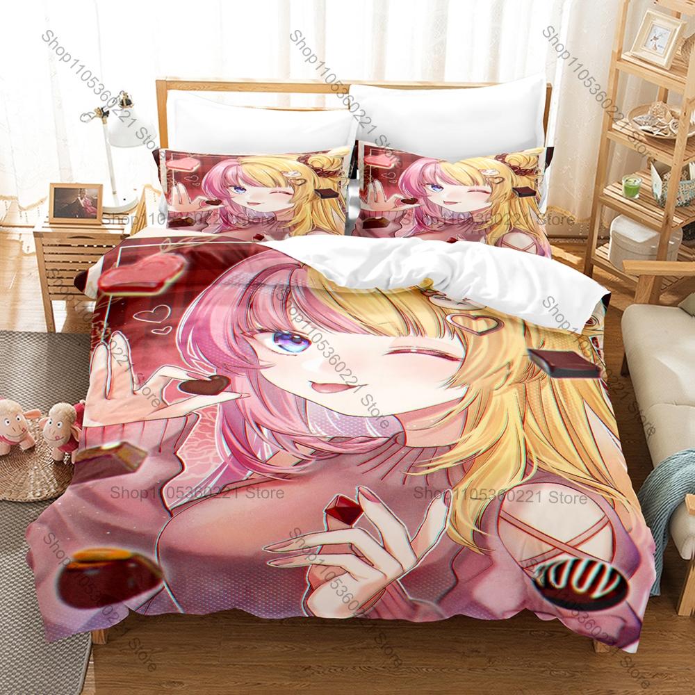 Kotoka Torahime XSOLEIL Institute Vice President Kawaii VTuber Live Art Bedding Duvet Cover + 2 Pillowcases Teen Bedroom Decor