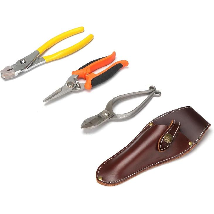Tourbon Leather Garden Pruning Scissors Sheath Shears Pliers Tools Holster Pliers Pouch Holder for Belt